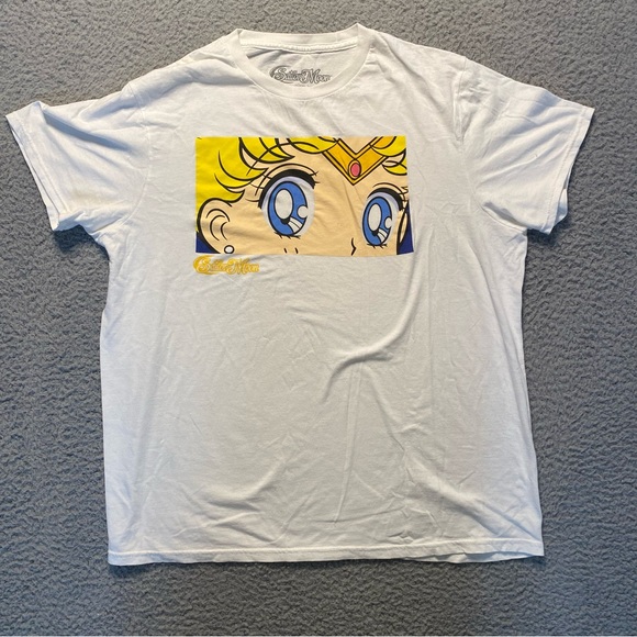 Sailor Moon Naoko Takeuchi Her Eyes Anime Graphic T-Shirt White Men's Size Large - Picture 1 of 7